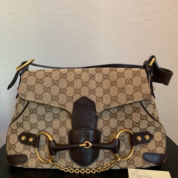✨ SOLD ✨ 100% Authentic Gucci GG Horsebit Vintage Jacquard Handbag - Picture 12 of 14